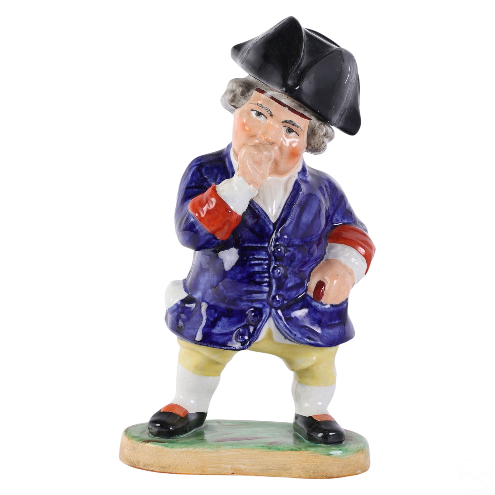ANTIQUE STAFFORDSHIRE FIGURAL SNUFF