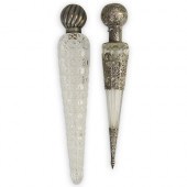 ANTIQUE STERLING & CRYSTAL VAN