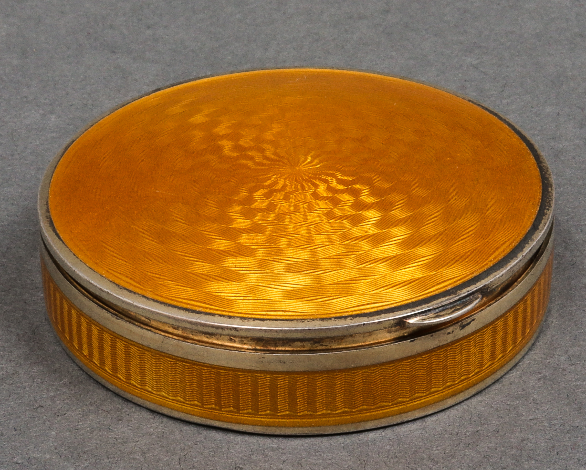 ANTIQUE STERLING & ENAMEL COMPACT /