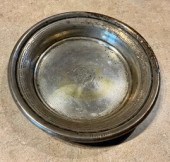 Antique sterling round dish, m