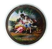 ANTIQUE STERLING SILVER ENAMEL
