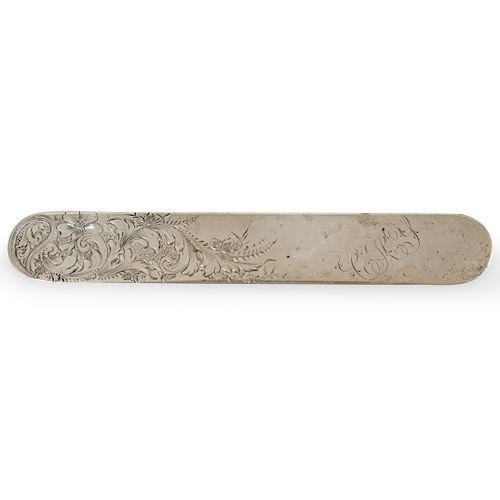 ANTIQUE STERLING SILVER ETCHED