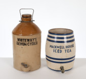 ANTIQUE STONEWARE CIDER & ICED