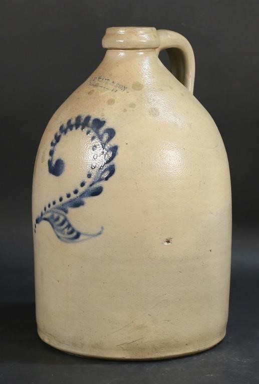 ANTIQUE STONEWARE M E VAIL & SON