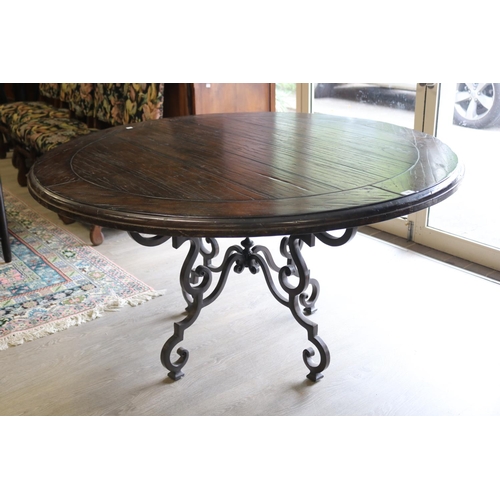 Antique style circular wooden