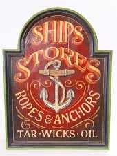 ANTIQUE STYLE PAINTED WOOD TRA