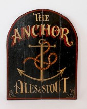 ANTIQUE STYLE WOODEN TRADE SIG