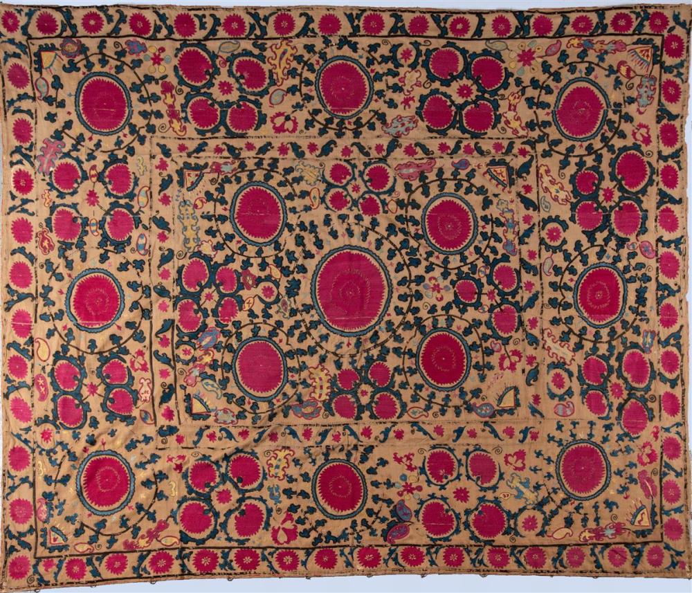 ANTIQUE SUZANI TEXTILE,