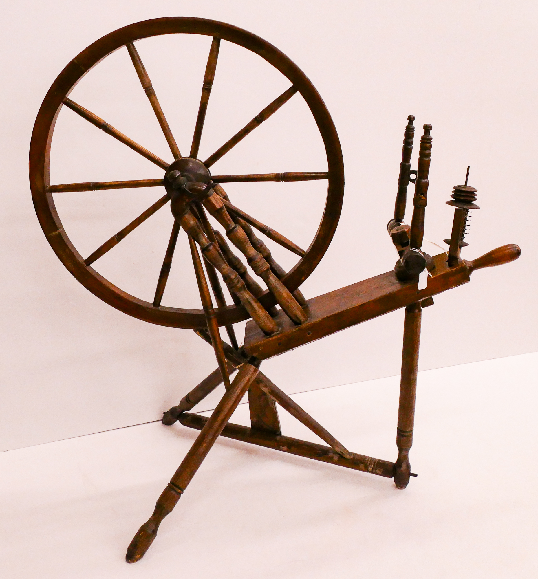 Antique Swedish Spinning Wheel &