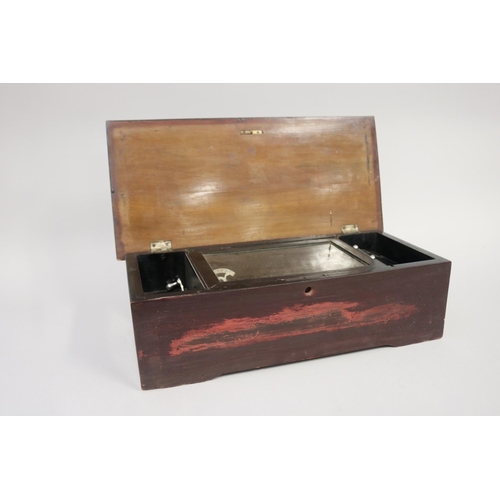 Antique Swiss cylinder music box,