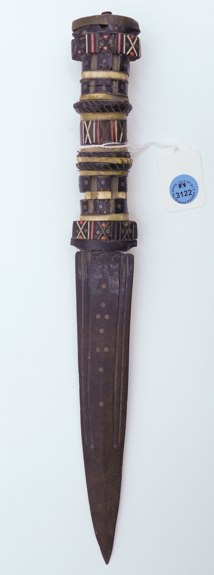 Antique Syrian Inlaid Horn