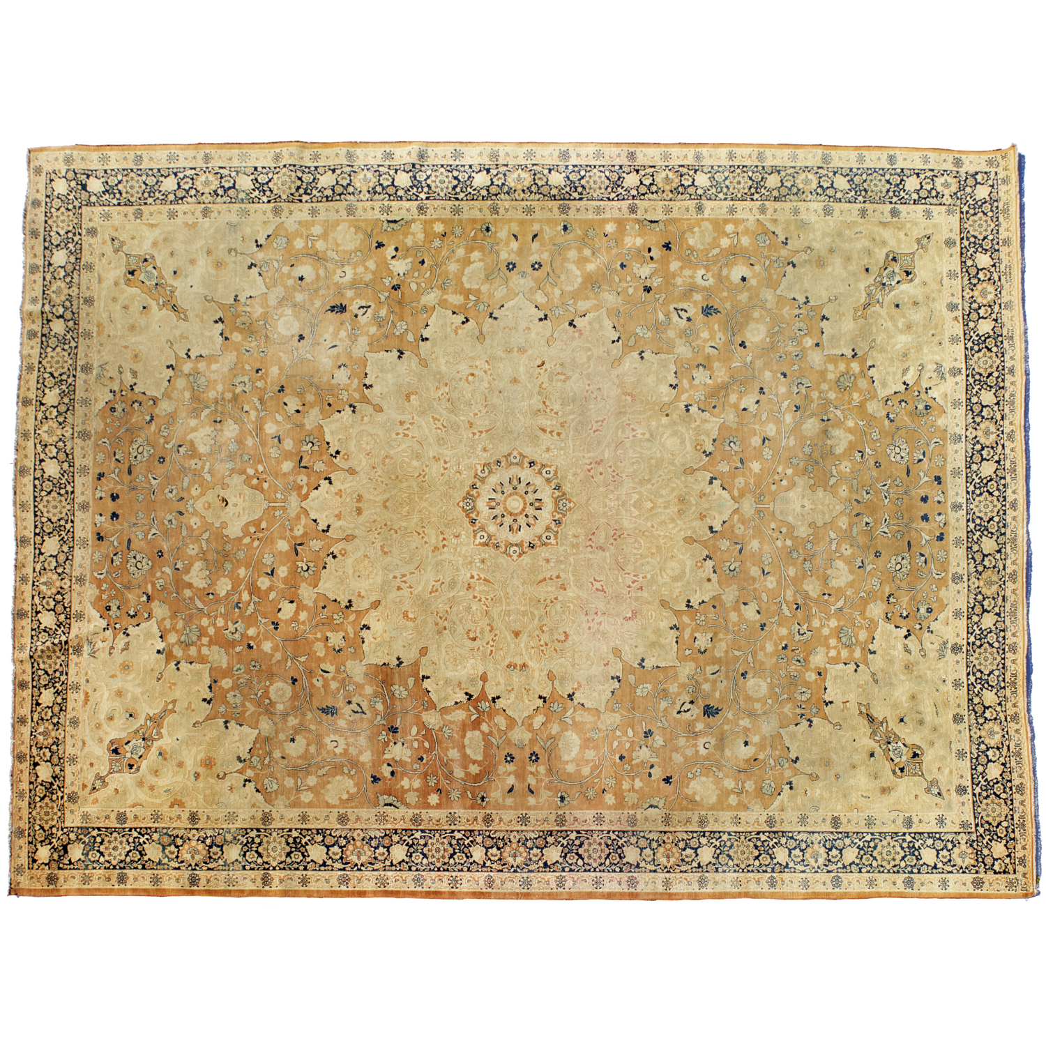 ANTIQUE TABRIZ CARPET, EX BLAU c.