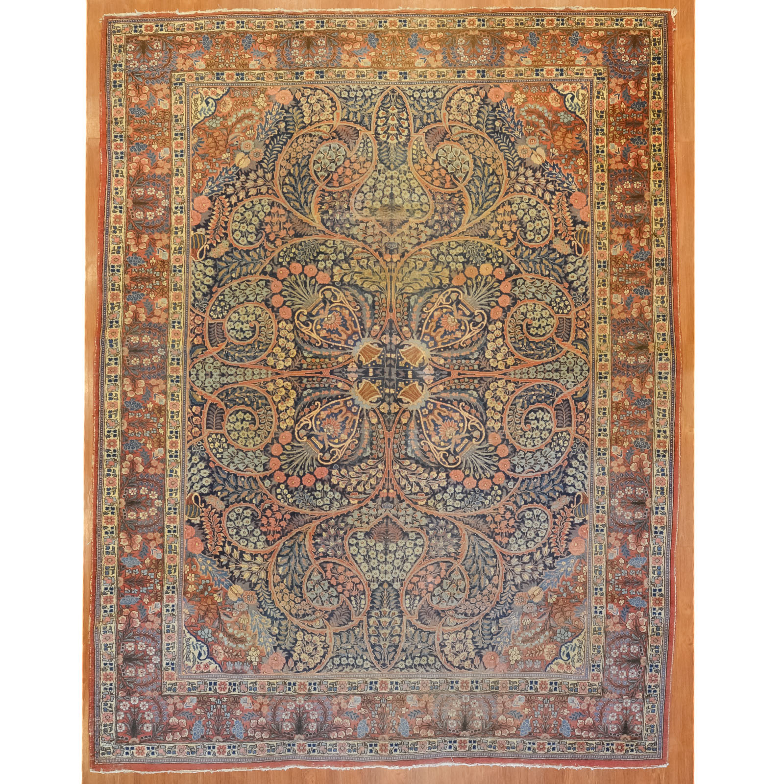 ANTIQUE TABRIZ RUG, PERSIA, 8.8 X