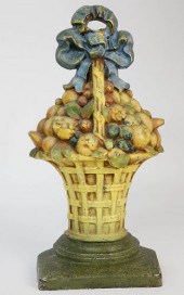 ANTIQUE TALL HAND PAINTED CAST