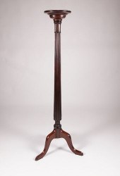ANTIQUE TALL MAHOGANY REEDED C