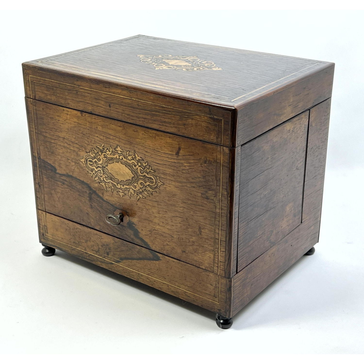 Antique Tantalus Liquor Box with