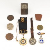 ANTIQUE TEN MASONIC ARTICLES,