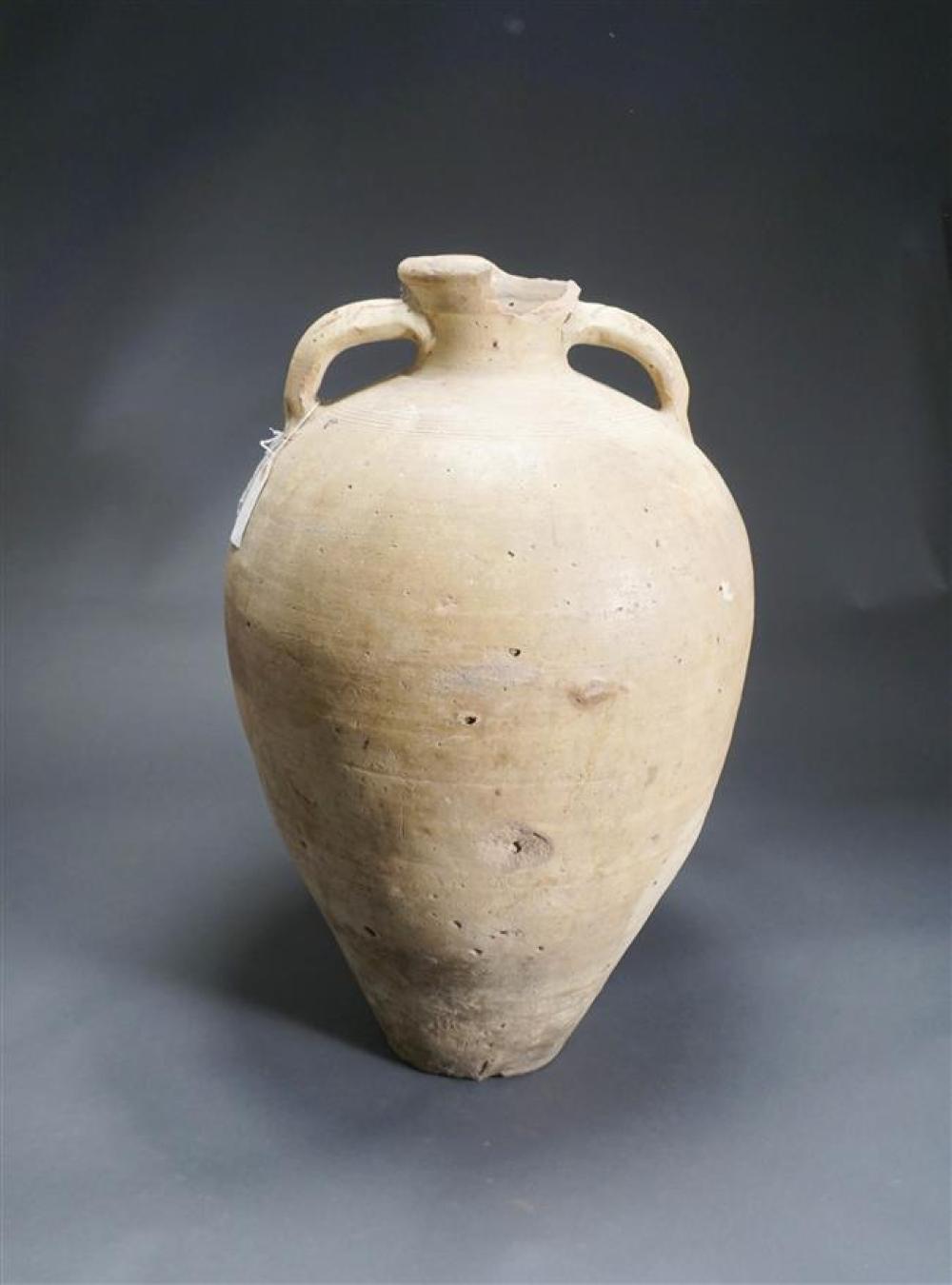 ANTIQUE TERRA COTTA STORAGE JAR,