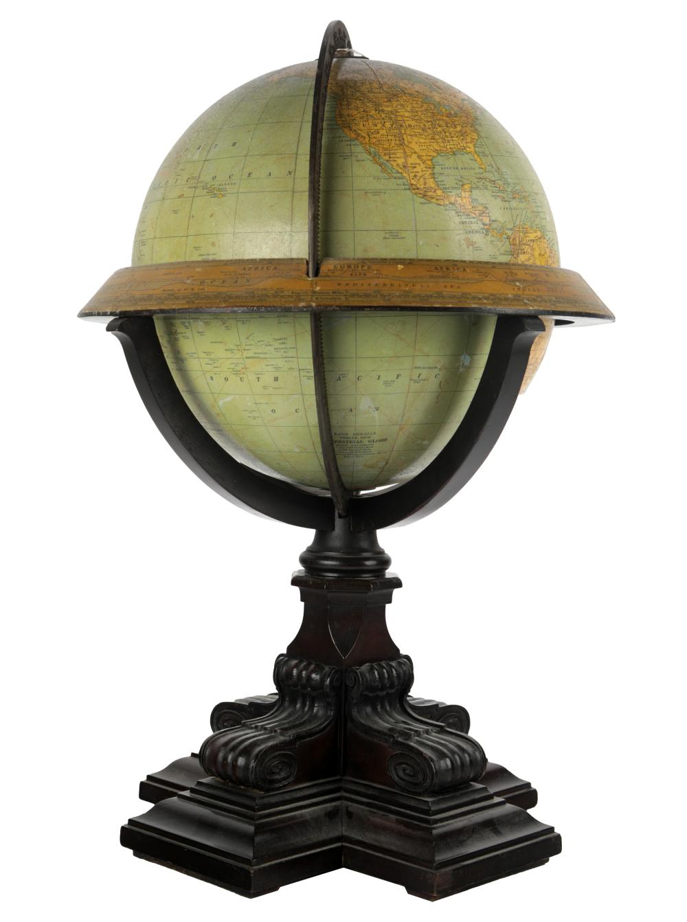 ANTIQUE TERRESTRIAL GLOBERand