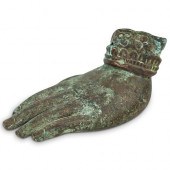 ANTIQUE THAI BRONZE BUDDHA HAN