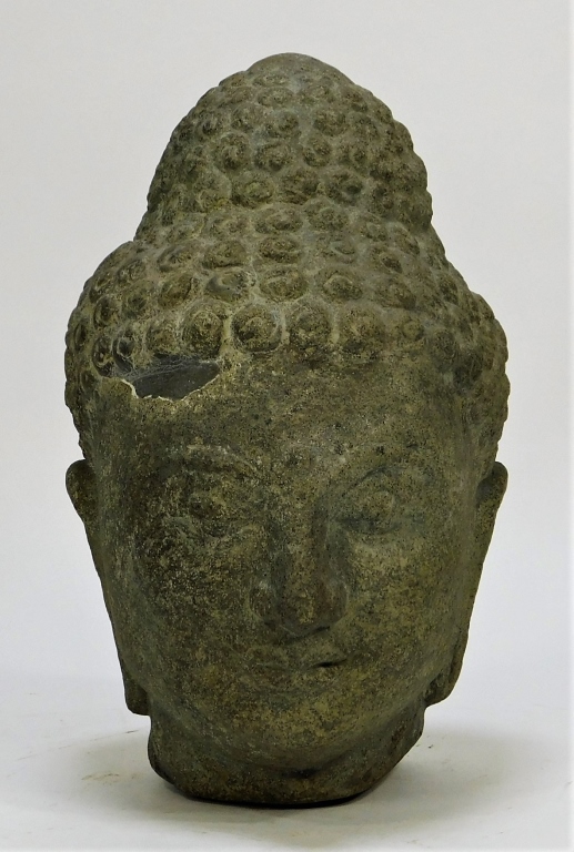 ANTIQUE THAI CARVED STONE BUDDHA