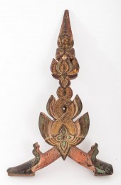 ANTIQUE THAI CARVED WOOD ARCHI