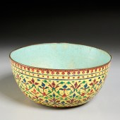 ANTIQUE THAI ENAMELED COPPER B