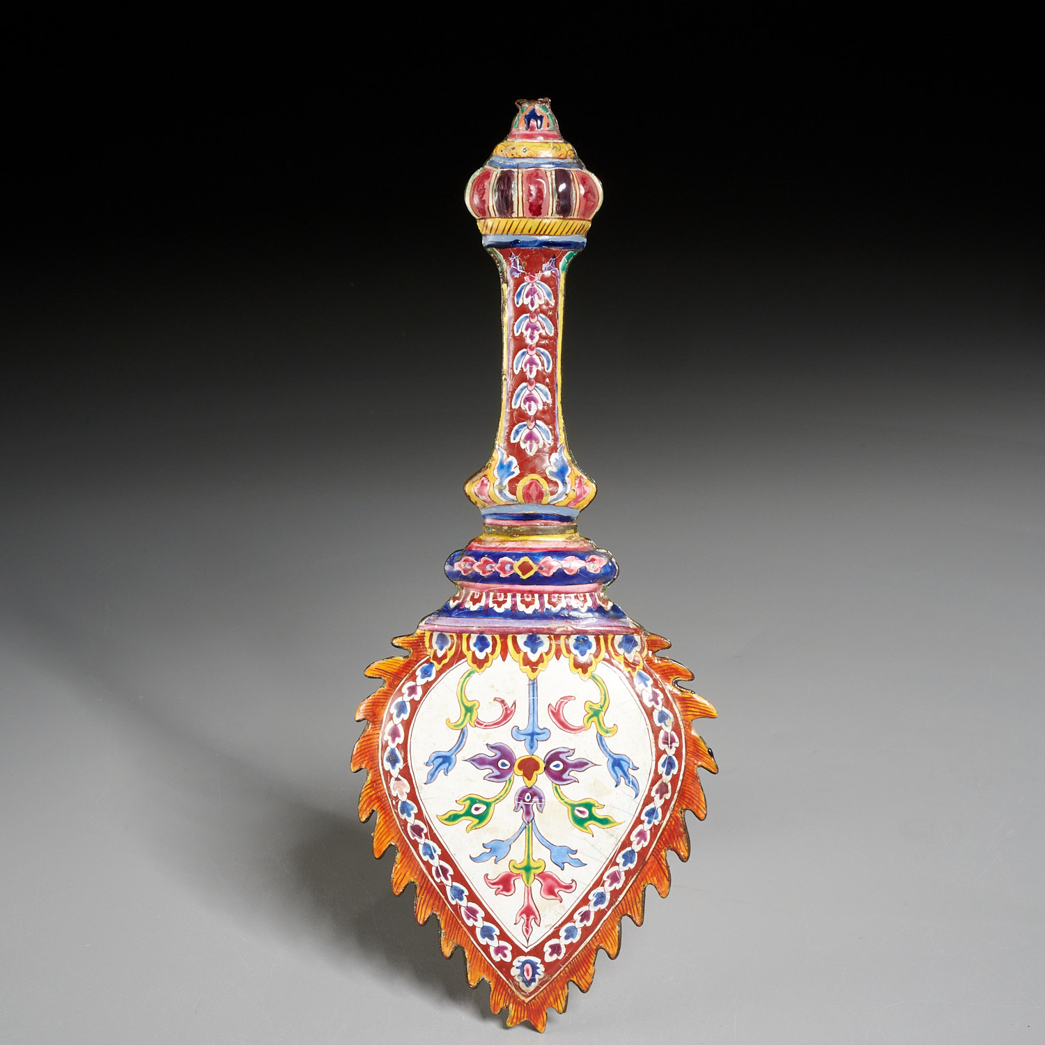 ANTIQUE THAI ENAMELED COPPER