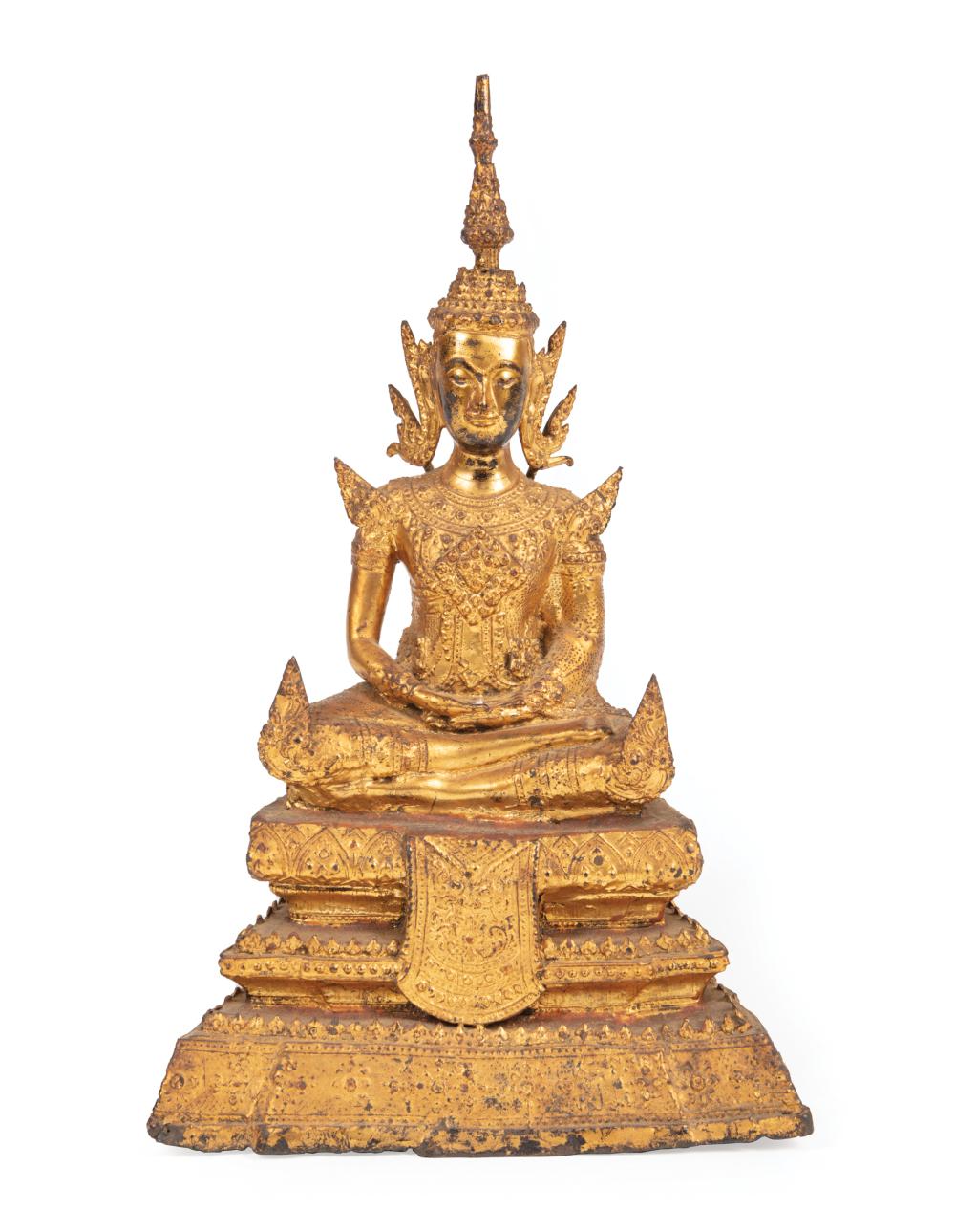 ANTIQUE THAI GILT BRONZE