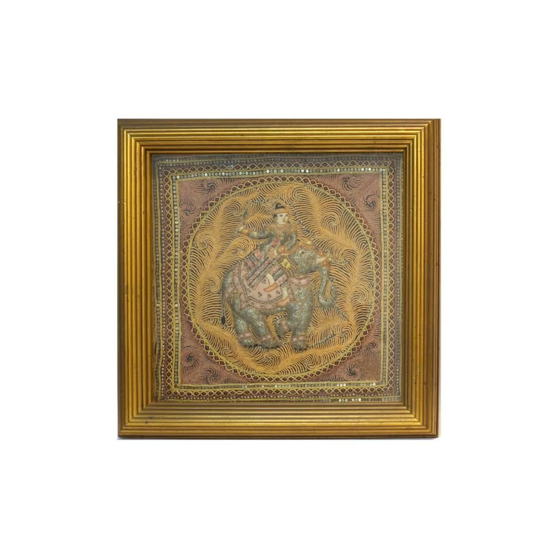 ANTIQUE THAI SILK EMBROIDERED