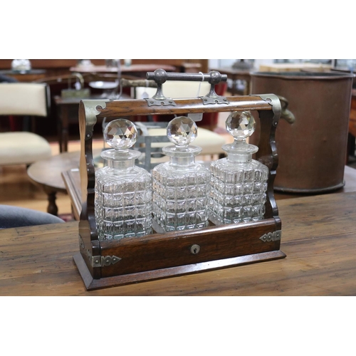 Antique three bottle decanter