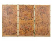 ANTIQUE THREE PANEL CHINOISERI