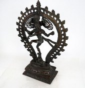 ANTIQUE TIBETAN BRONZE SCULPTU