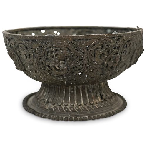 ANTIQUE TIBETAN DAMASCENED IRON