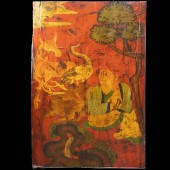 ANTIQUE TIBETAN PAINTED DOOR P