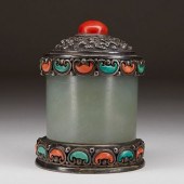 ANTIQUE TIBETAN SILVER CORAL A