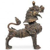 ANTIQUE TIBETAN TEMPLE FOO DOG