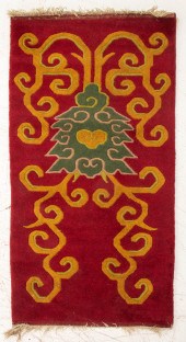 ANTIQUE TIBETAN WOOL RUNNER An