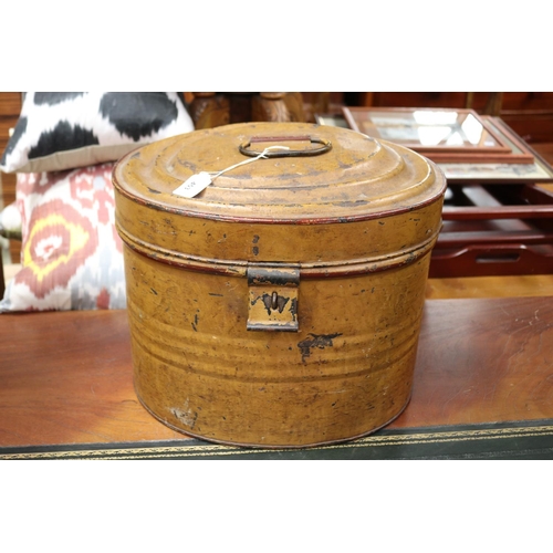 Antique tin hat box, original