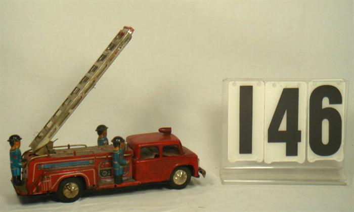 Antique Tin Litho Friction Fire