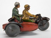 ANTIQUE TIN LITHO MOTORCYCLEAn