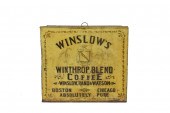 ANTIQUE TIN PAINTED COFFEE BOX
