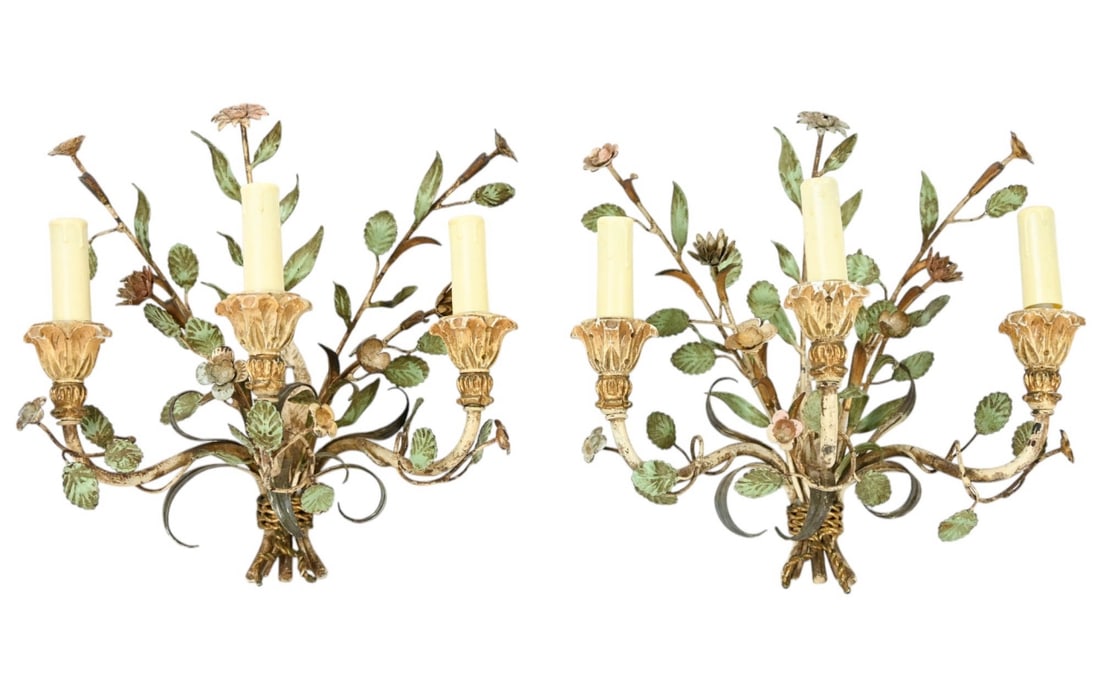 ANTIQUE TOLE & WROUGHT IRON
