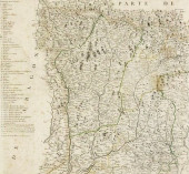 ANTIQUE TOMAS LOPEZ MAP OF CAT