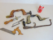 ANTIQUE TOOL LOT, 2 HAND DRILL