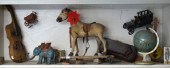 Antique toys, including: a lea