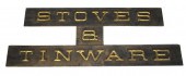 ANTIQUE TRADE SIGN, STOVES & T