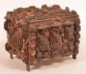ANTIQUE TRAMP ART MINIATURE FA