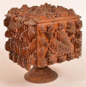 ANTIQUE TRAMP ART MINIATURE FA