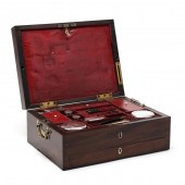 ANTIQUE TRAVELING VANITY CASE